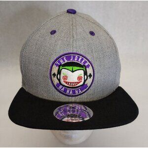 The Joker Funko Snapback Baseball Cap Hat DC Comic Gray Black Purple Villain NEW